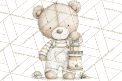New England Coastal Teddy Bear Nautical Summer Clipart Product Image 3