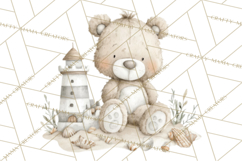 New England Coastal Teddy Bear Nautical Summer Clipart Product Image 2