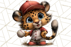 Safari Animals Playing Baseball Sports Clipart PNG Product Image 2