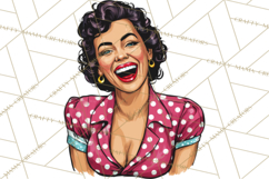 Vintage 1950s Housewife Clipart, Retro Woman Png Files Product Image 2