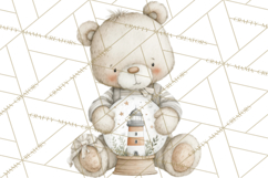 New England Coastal Teddy Bear Nautical Summer Clipart Product Image 4