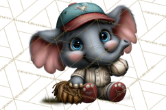 Safari Animals Playing Baseball Sports Clipart PNG Product Image 5