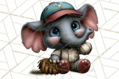 Safari Animals Playing Baseball Sports Clipart PNG Product Image 5