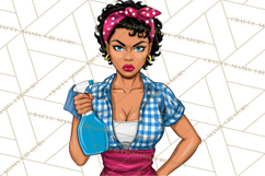 Vintage 1950s Housewife Clipart, Retro Woman Png Files Product Image 5