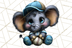 Safari Animals Playing Baseball Sports Clipart PNG Product Image 2