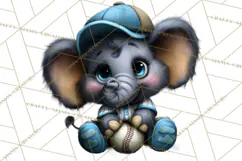 Safari Animals Playing Baseball Sports Clipart PNG Product Image 2