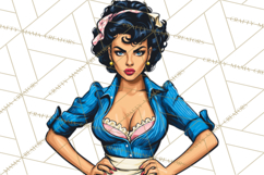 Vintage 1950s Housewife Clipart, Retro Woman Png Files Product Image 3