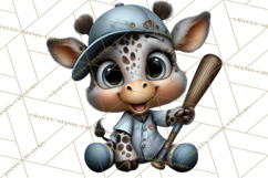 Safari Animals Playing Baseball Sports Clipart PNG Product Image 5