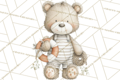 New England Coastal Teddy Bear Nautical Summer Clipart Product Image 2