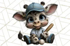 Safari Animals Playing Baseball Sports Clipart PNG Product Image 2