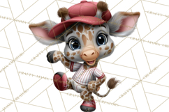 Safari Animals Playing Baseball Sports Clipart PNG Product Image 3