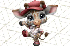 Safari Animals Playing Baseball Sports Clipart PNG Product Image 3