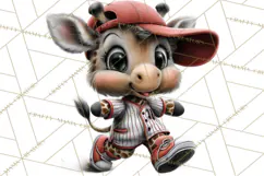 Safari Animals Playing Baseball Sports Clipart PNG Product Image 4
