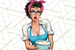 Vintage 1950s Housewife Clipart, Retro Woman Png Files Product Image 5