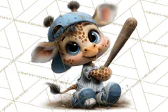 Safari Animals Playing Baseball Sports Clipart PNG Product Image 5