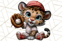 Safari Animals Playing Baseball Sports Clipart PNG Product Image 3