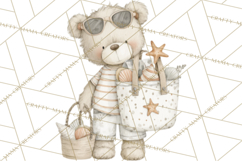 New England Coastal Teddy Bear Nautical Summer Clipart Product Image 3
