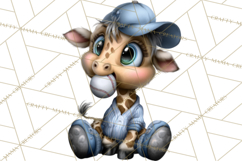 Safari Animals Playing Baseball Sports Clipart PNG Product Image 2