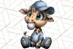 Safari Animals Playing Baseball Sports Clipart PNG Product Image 2