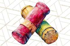 Watercolor Wine Clipart, Drinking Wine Png, Sublimation Product Image 2