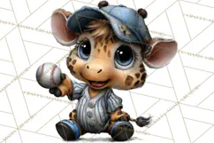 Safari Animals Playing Baseball Sports Clipart PNG Product Image 3