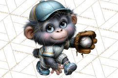 Safari Animals Playing Baseball Sports Clipart PNG Product Image 4