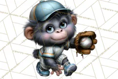 Safari Animals Playing Baseball Sports Clipart PNG Product Image 4