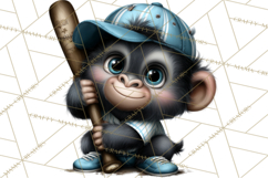 Safari Animals Playing Baseball Sports Clipart PNG Product Image 5