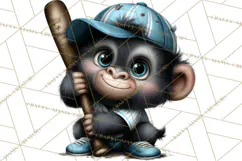 Safari Animals Playing Baseball Sports Clipart PNG Product Image 5