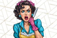 Vintage 1950s Housewife Clipart, Retro Woman Png Files Product Image 5