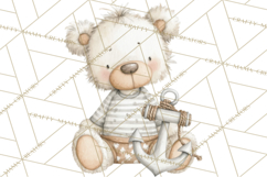 New England Coastal Teddy Bear Nautical Summer Clipart Product Image 2