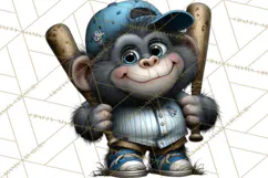 Safari Animals Playing Baseball Sports Clipart PNG Product Image 2