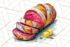 Watercolor Wine Clipart, Drinking Wine Png, Sublimation Product Image 5