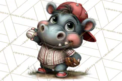 Safari Animals Playing Baseball Sports Clipart PNG Product Image 5