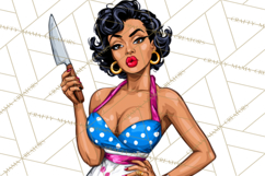 Vintage 1950s Housewife Clipart, Retro Woman Png Files Product Image 5