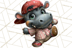 Safari Animals Playing Baseball Sports Clipart PNG Product Image 2