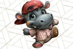 Safari Animals Playing Baseball Sports Clipart PNG Product Image 2