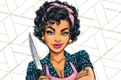 Vintage 1950s Housewife Clipart, Retro Woman Png Files Product Image 2