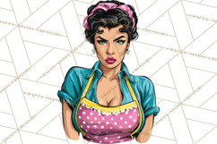 Vintage 1950s Housewife Clipart, Retro Woman Png Files Product Image 3