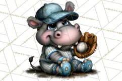 Safari Animals Playing Baseball Sports Clipart PNG Product Image 3