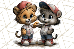 Safari Animals Playing Baseball Sports Clipart PNG Product Image 4