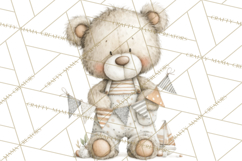 New England Coastal Teddy Bear Nautical Summer Clipart Product Image 4