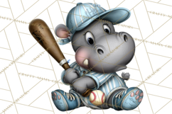 Safari Animals Playing Baseball Sports Clipart PNG Product Image 4