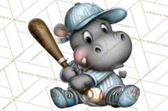 Safari Animals Playing Baseball Sports Clipart PNG Product Image 4