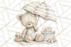 New England Coastal Teddy Bear Nautical Summer Clipart Product Image 5