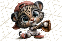 Safari Animals Playing Baseball Sports Clipart PNG Product Image 5