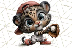 Safari Animals Playing Baseball Sports Clipart PNG Product Image 5