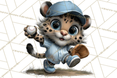 Safari Animals Playing Baseball Sports Clipart PNG Product Image 3