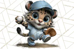 Safari Animals Playing Baseball Sports Clipart PNG Product Image 3