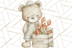 New England Coastal Teddy Bear Nautical Summer Clipart Product Image 2